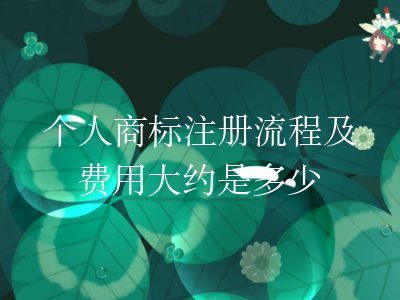 个人商标注册流程及费用大约是多少