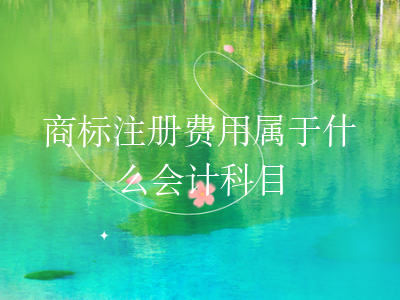 商标注册费用属于什么会计科目
