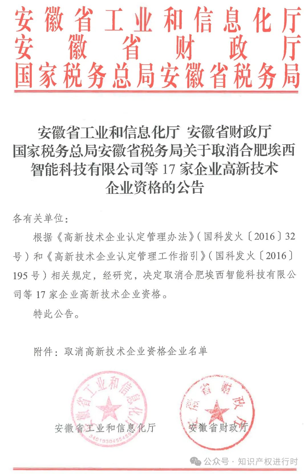 这些情形将被取消高企资格 | 严查! 取消1296家高新技术企业资格。追缴税收优惠和奖励资金