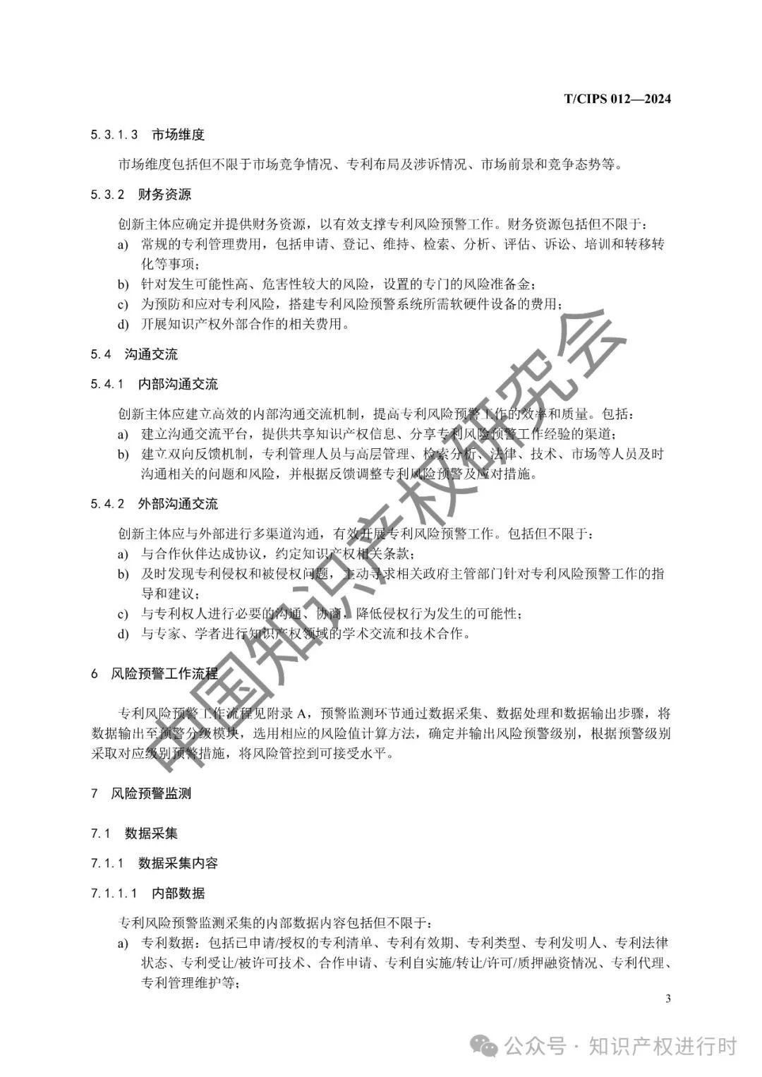 专利风险预警工作规范