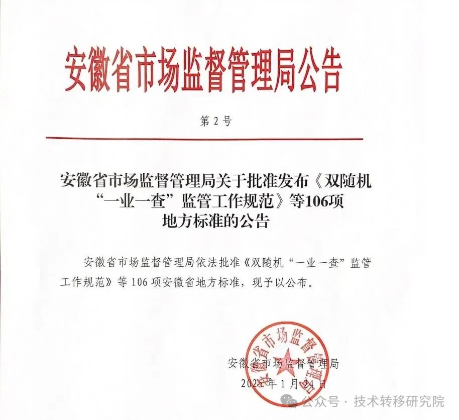 安徽省地方标准《技术经理人培育规范》正式批准发布