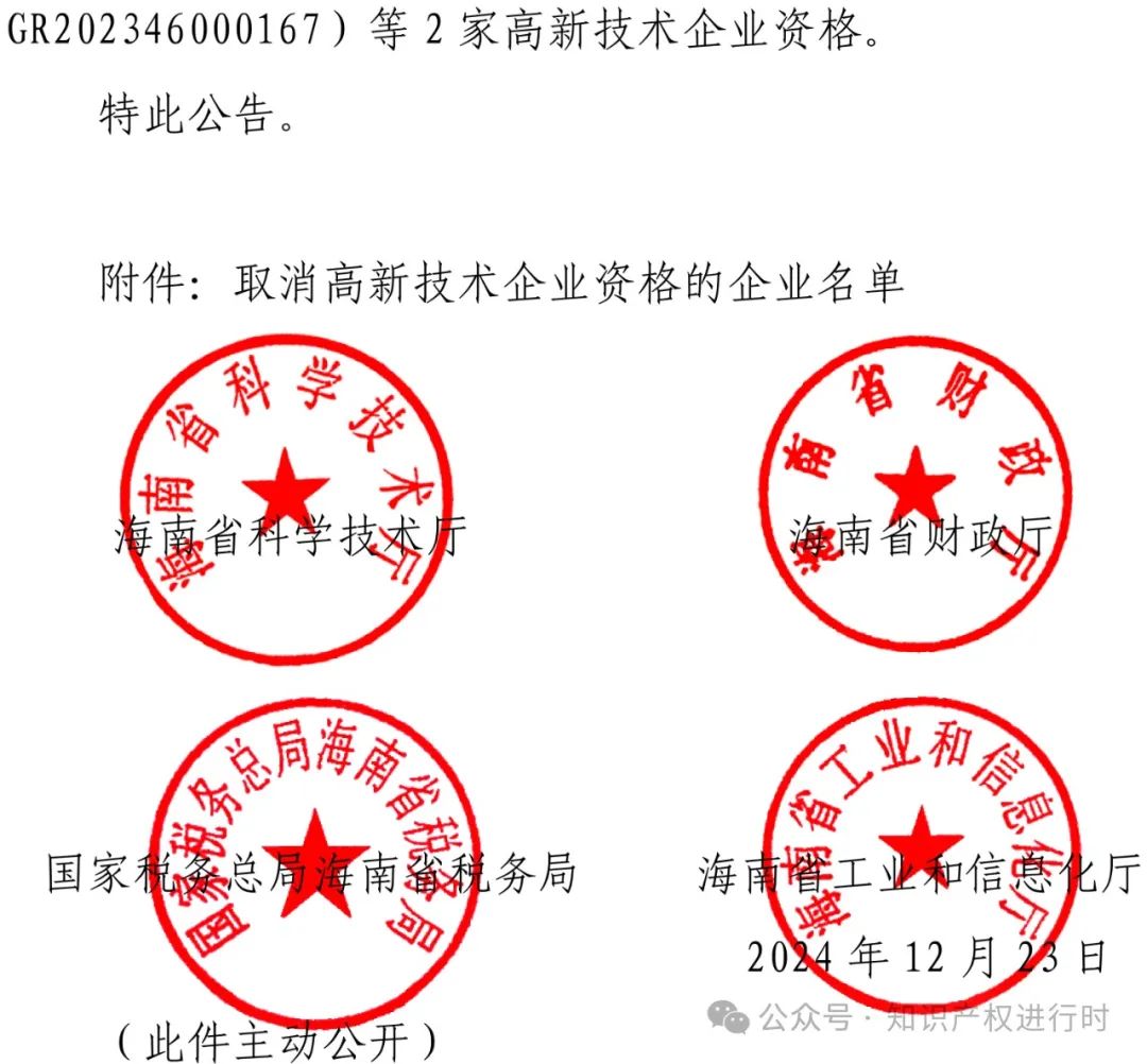 这些情形将被取消高企资格 | 严查! 取消1296家高新技术企业资格。追缴税收优惠和奖励资金