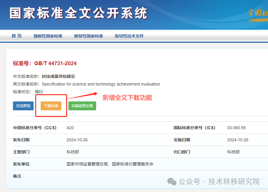 科技成果转化和技术转移国家标准GB/T打包下载