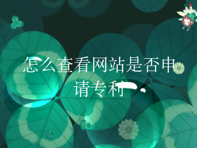 怎么查看网站是否申请专利