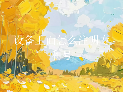设备上面怎么注明专利号