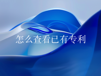怎么查看已有专利