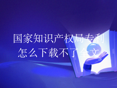 国家知识产权局专利怎么下载不了全文