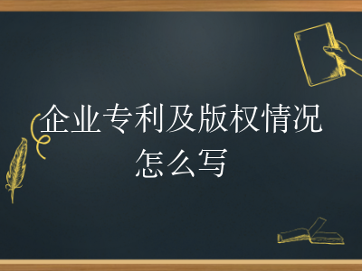 企业专利及版权情况怎么写